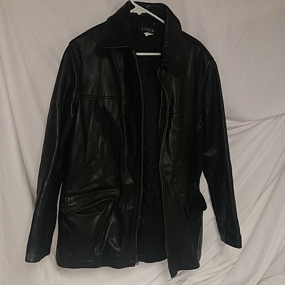 J crew leather coat size small - Picture 2 of 8